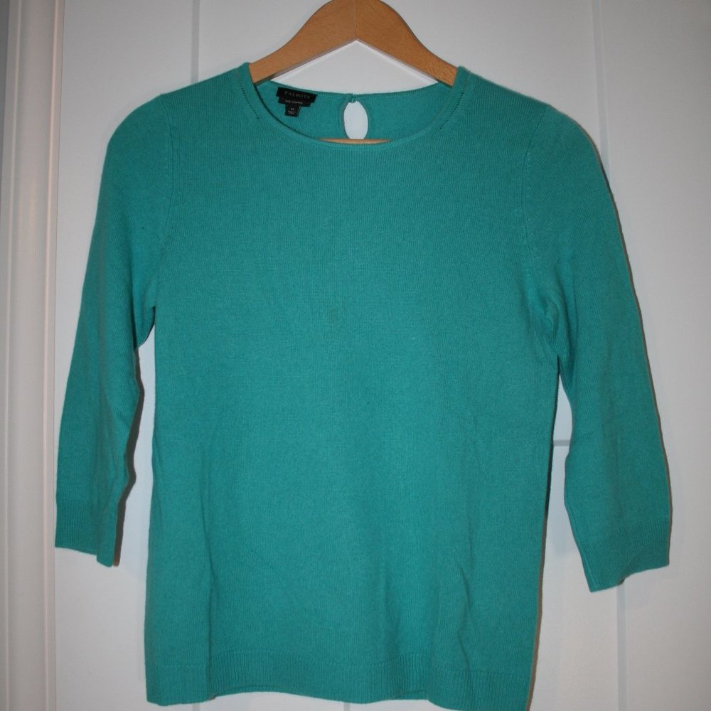 Talbot's Turquoise Cashmere Sweater Medium